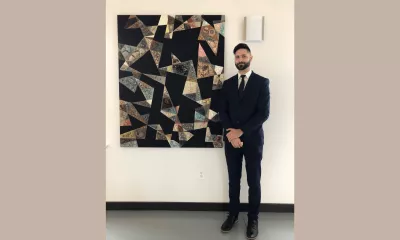 James Udovidchik geometric painting office